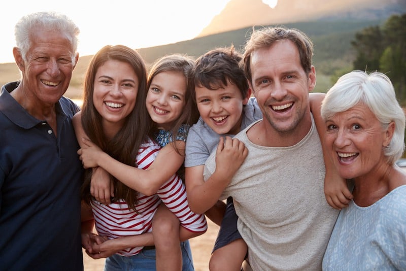 Smiling family